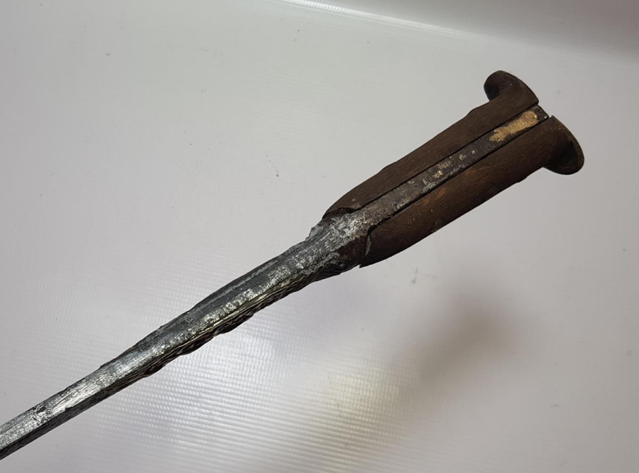 OSMANLI DÖNEMİ HER İKİ TARAFI BOYDAN BOYA YAZILI YATAĞAN KILIÇ