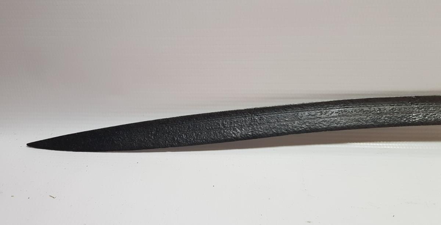 OSMANLI DÖNEMİ HER İKİ TARAFI BOYDAN BOYA YAZILI YATAĞAN KILIÇ