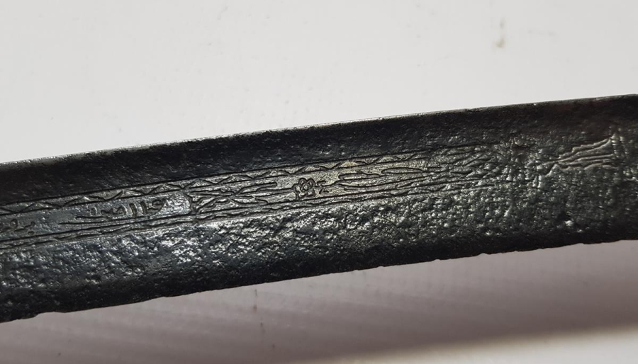 OSMANLI DÖNEMİ HER İKİ TARAFI BOYDAN BOYA YAZILI YATAĞAN KILIÇ