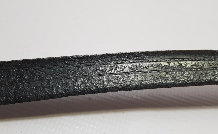 OSMANLI DÖNEMİ HER İKİ TARAFI BOYDAN BOYA YAZILI YATAĞAN KILIÇ