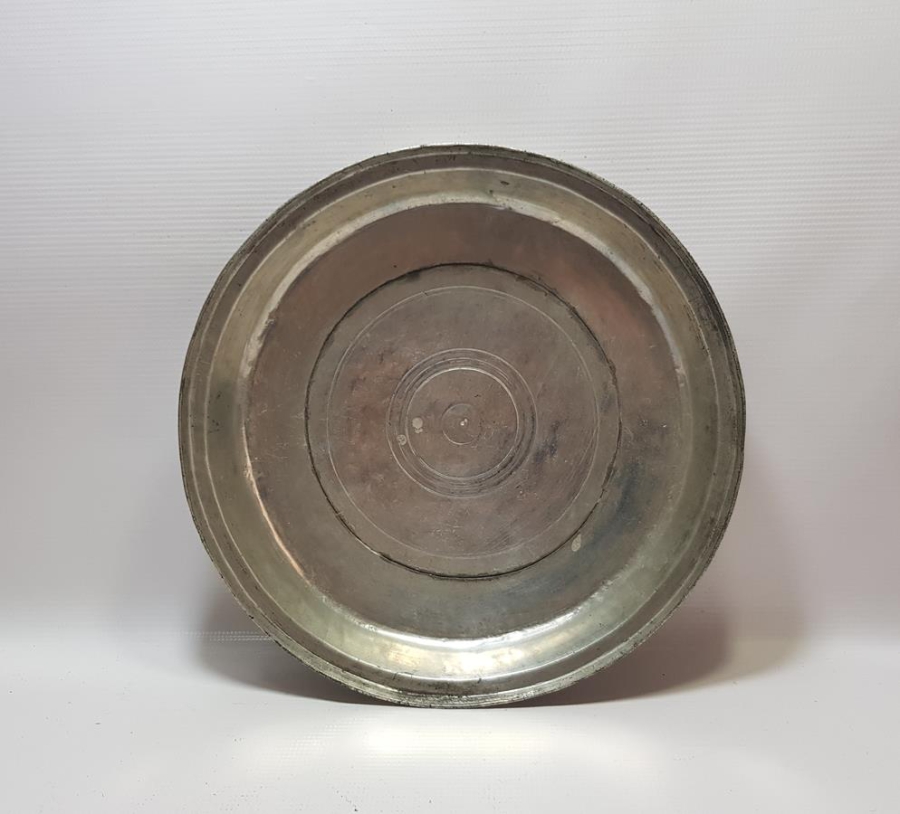 OSMANLICA YAZILI BÜYÜK BOY BAKIR TABAK