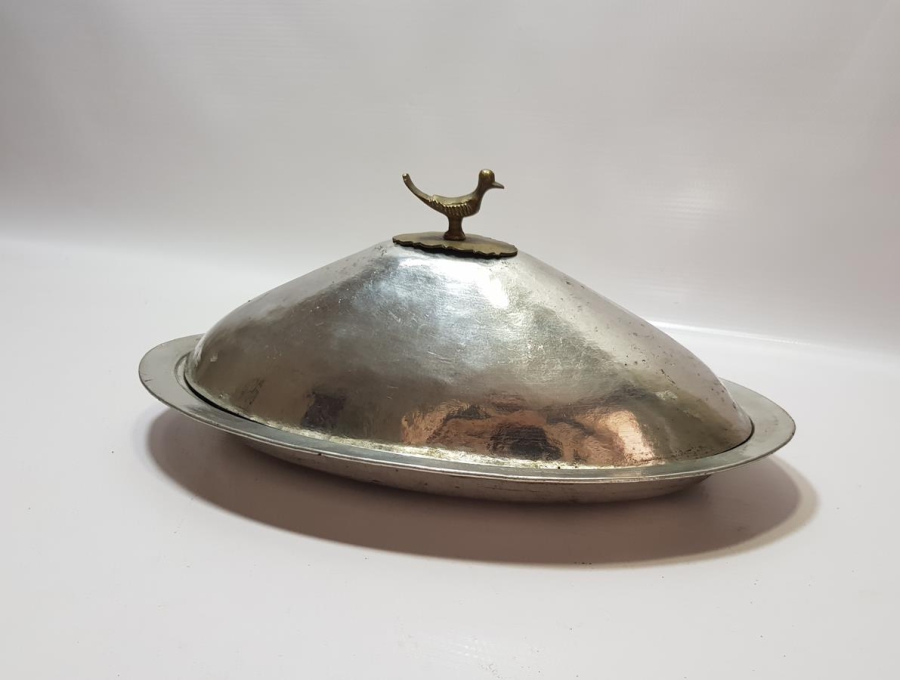 OSMANLICA YAZILI KUŞLU KAPAKLI BAKIR SAHAN