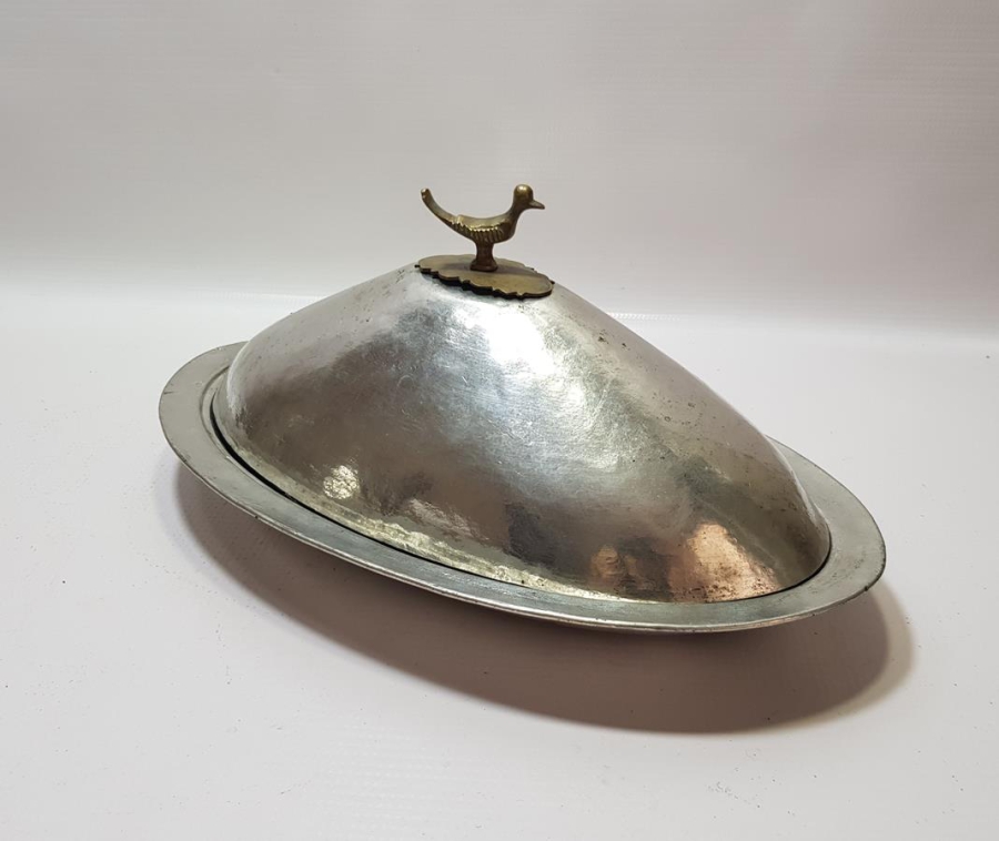 OSMANLICA YAZILI KUŞLU KAPAKLI BAKIR SAHAN