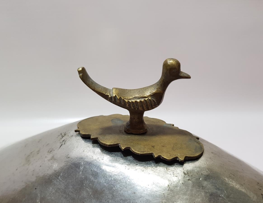 OSMANLICA YAZILI KUŞLU KAPAKLI BAKIR SAHAN