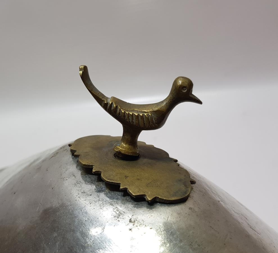 OSMANLICA YAZILI KUŞLU KAPAKLI BAKIR SAHAN