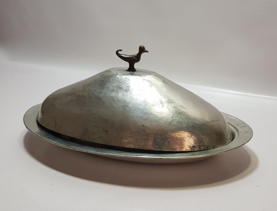 OSMANLICA YAZILI KUŞLU KAPAKLI BAKIR SAHAN