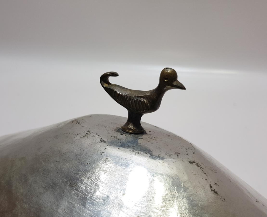 OSMANLICA YAZILI KUŞLU KAPAKLI BAKIR SAHAN