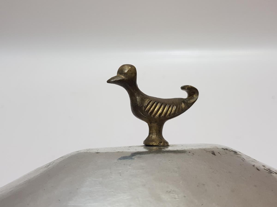 OSMANLICA YAZILI KUŞLU KAPAKLI BAKIR SAHAN