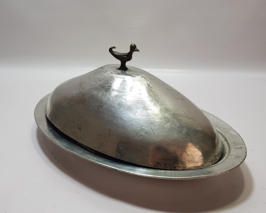 OSMANLICA YAZILI KUŞLU KAPAKLI BAKIR SAHAN