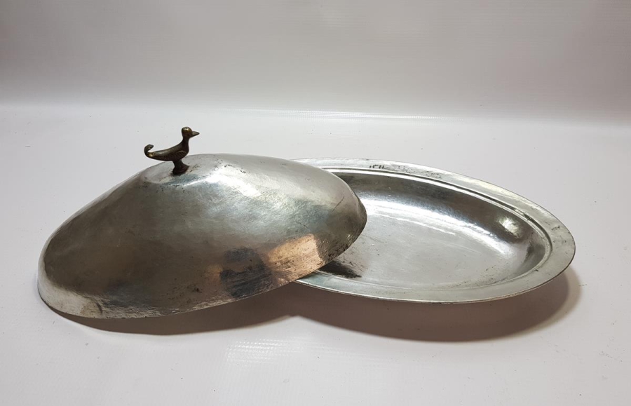 OSMANLICA YAZILI KUŞLU KAPAKLI BAKIR SAHAN