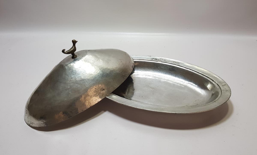 OSMANLICA YAZILI KUŞLU KAPAKLI BAKIR SAHAN