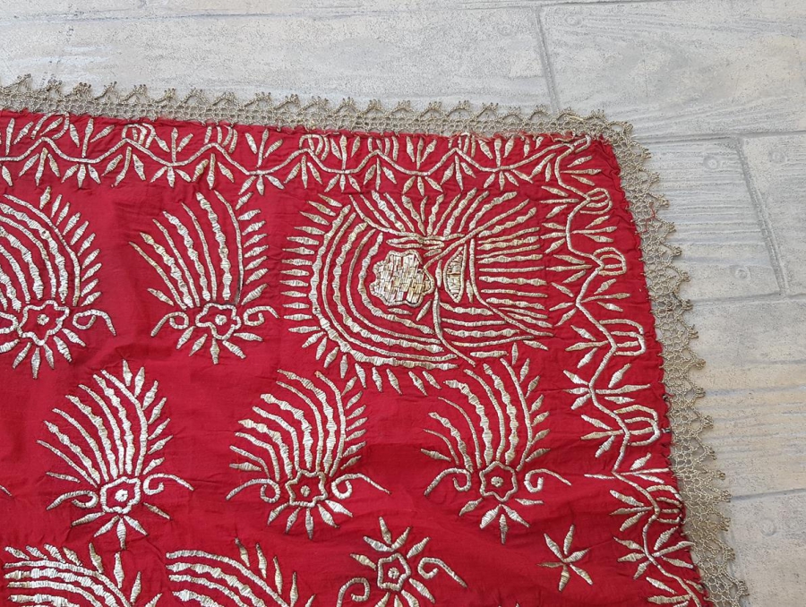 OSMANLI DÖNEMİ GÜMÜŞ TELKIRMA İŞÇİLİKLİ VE OSMANLICA YAZILI ÇOK NADİR MEŞHUR KOZAK TELLİSİ