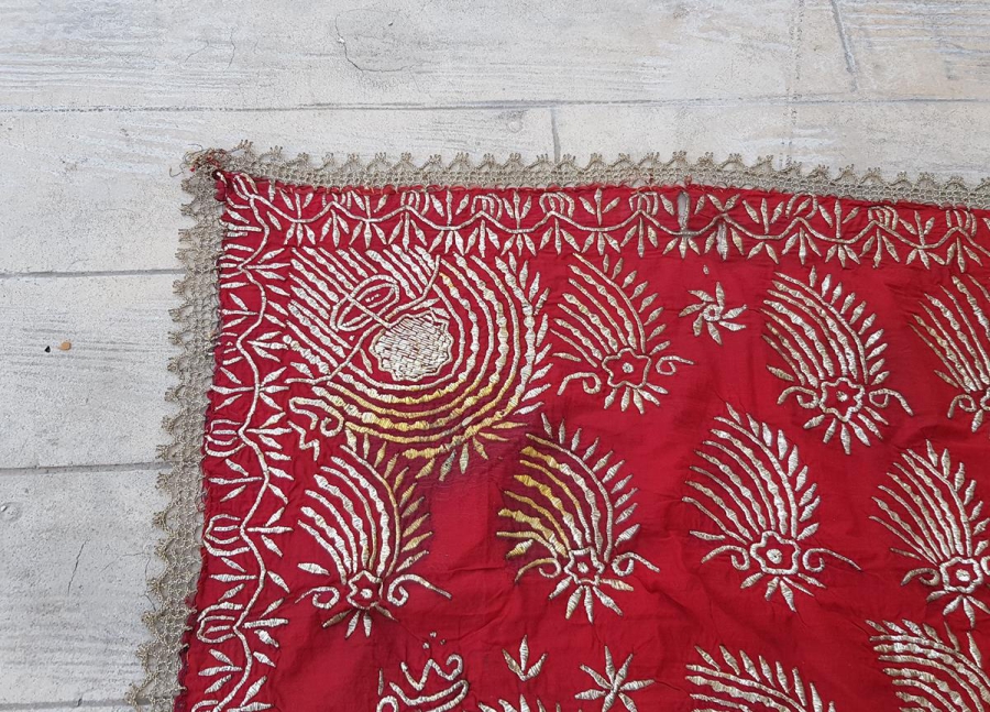 OSMANLI DÖNEMİ GÜMÜŞ TELKIRMA İŞÇİLİKLİ VE OSMANLICA YAZILI ÇOK NADİR MEŞHUR KOZAK TELLİSİ