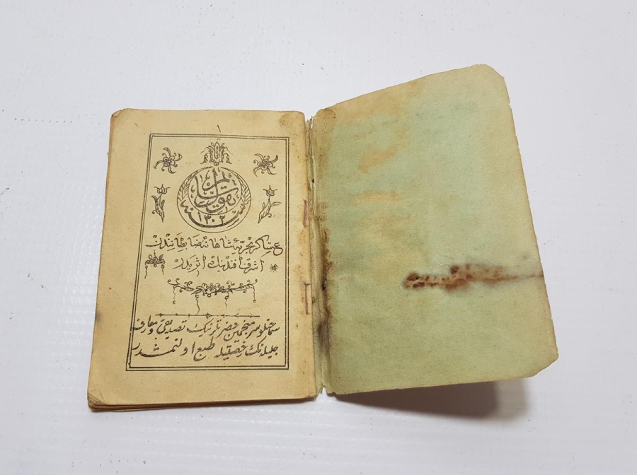 1896 TARİHLİ OSMANLICA CEP TAKVİMİ