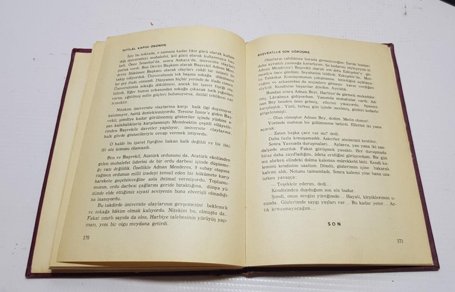 CELAL BAYAR ISLAK İMZALI KİTAP: BAŞVEKİLİM ADNAN MENDERES