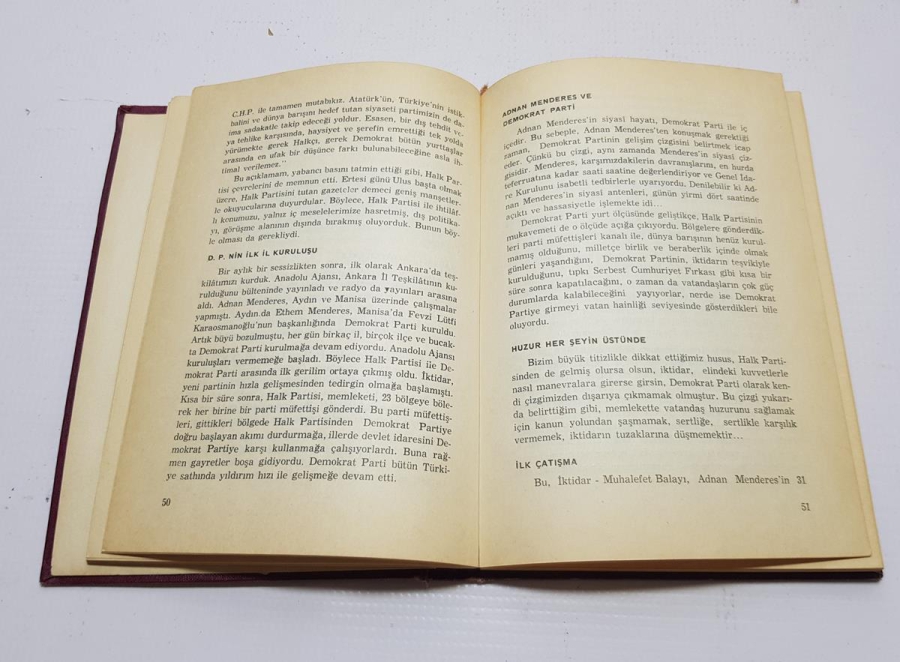 CELAL BAYAR ISLAK İMZALI KİTAP: BAŞVEKİLİM ADNAN MENDERES