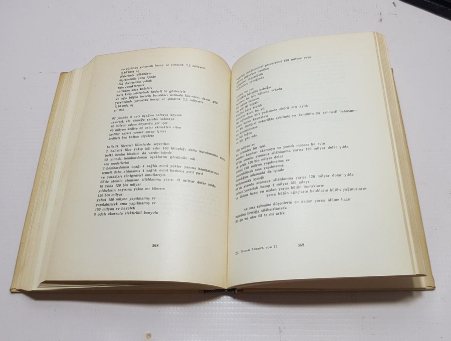 NADİR KİTAP: 1968 SOFYA BASKI NAZIM HİKMET BÜTÜN ESERLERİ - CİLT 2