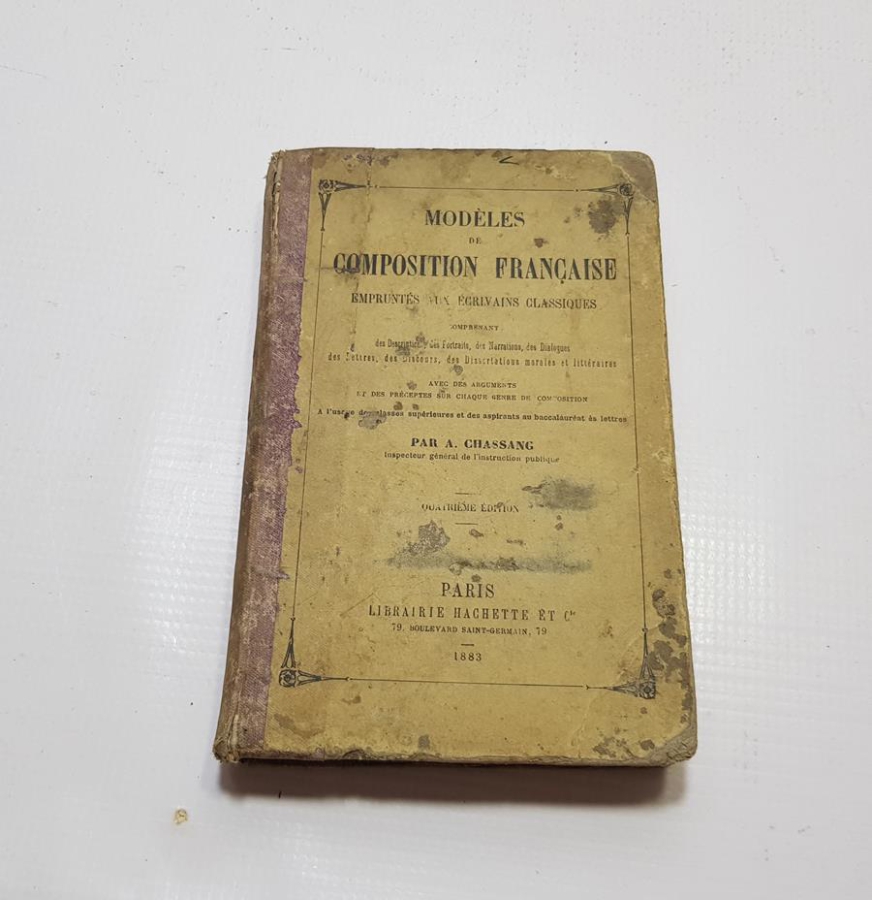 1883 TARİHLİ FRANSIZCA KİTAP