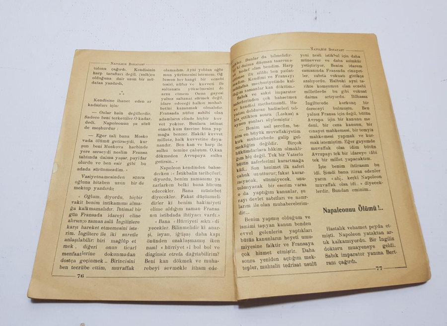 1931 TARİHLİ NAPOLYON BONAPARTE KİTABI