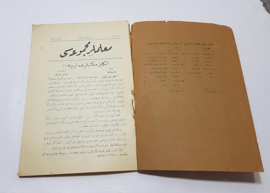 1924 TARİHLİ OSMANLICA ÖĞRETMENLER DERGİSİ