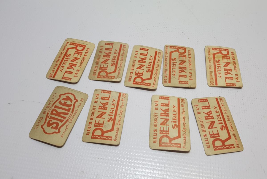 ESKİ BAKKALİYE: ULUS BİSKÜİT EVİ RENKLİ ŞİRLEY KARTLARI