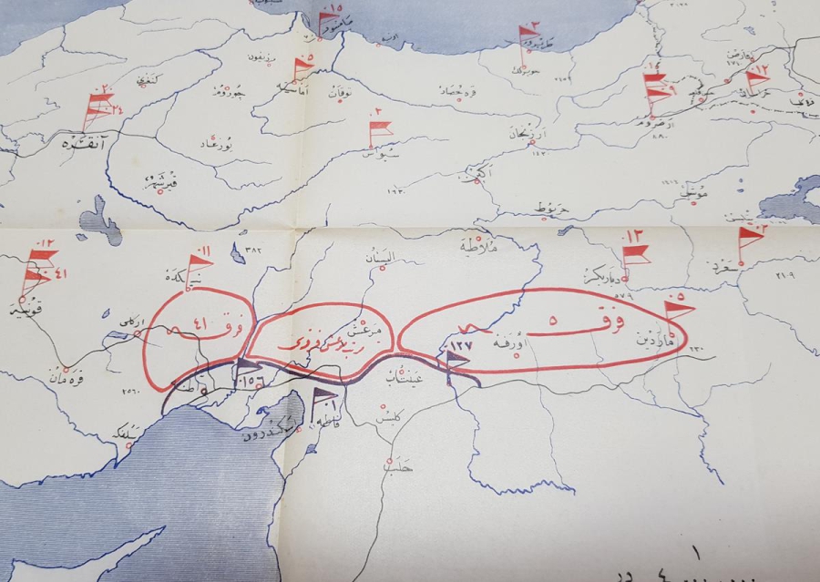 MİLLİ MÜCADELE DÖNEMİ ANADOLUNUN İŞGALDEN KURTULMASI KONULU NADİR OSMANLICA HARİTA