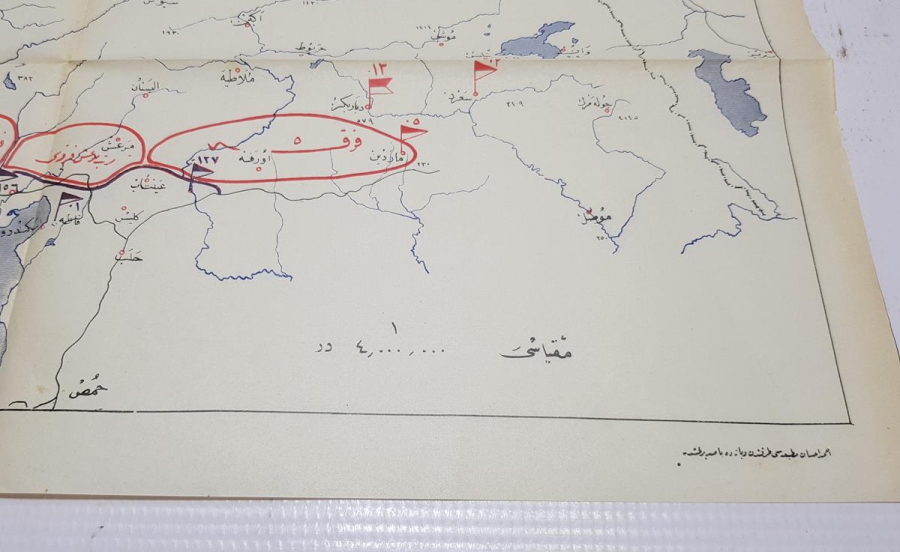 MİLLİ MÜCADELE DÖNEMİ ANADOLUNUN İŞGALDEN KURTULMASI KONULU NADİR OSMANLICA HARİTA