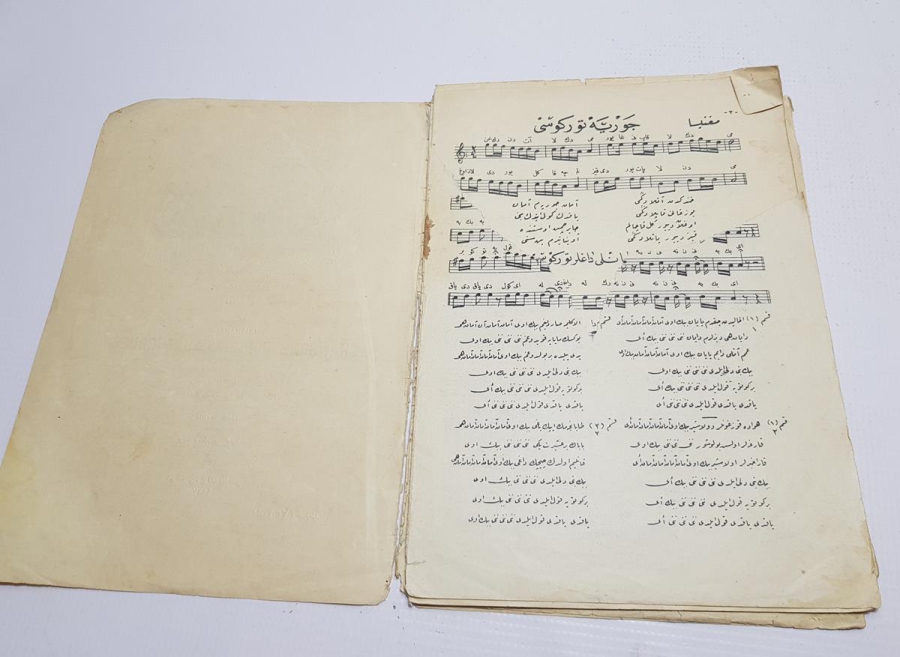 OSMANLICA MÜZİK NOTA DERGİSİ: ANADOLU HALK ŞARKILARI