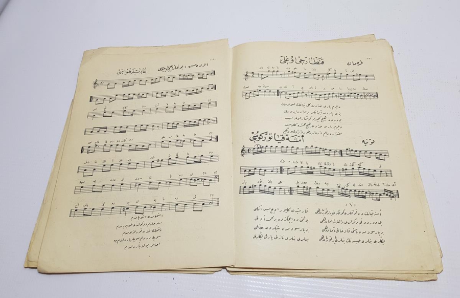 OSMANLICA MÜZİK NOTA DERGİSİ: ANADOLU HALK ŞARKILARI