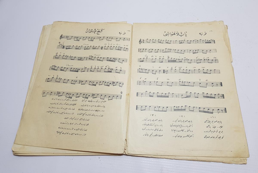 OSMANLICA MÜZİK NOTA DERGİSİ: ANADOLU HALK ŞARKILARI