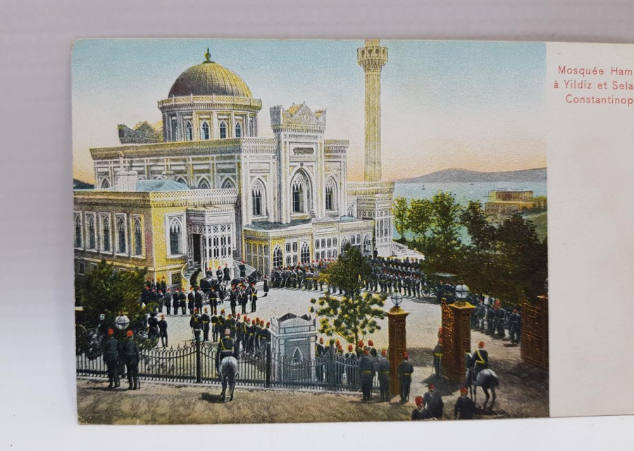 OSMANLI NADİR KARTPOSTAL: HAMİDİYE CAMİİ CUMA SELAMLIĞI