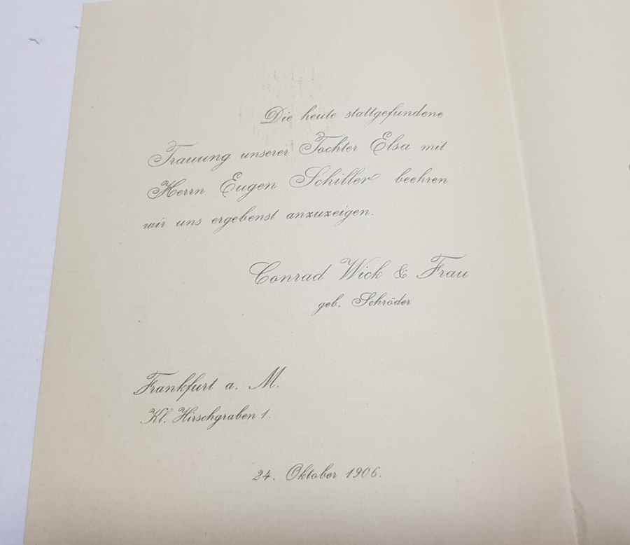 1900'LERDEN ALMANCA NİŞAN VE DÜĞÜN DAVETİYESİ