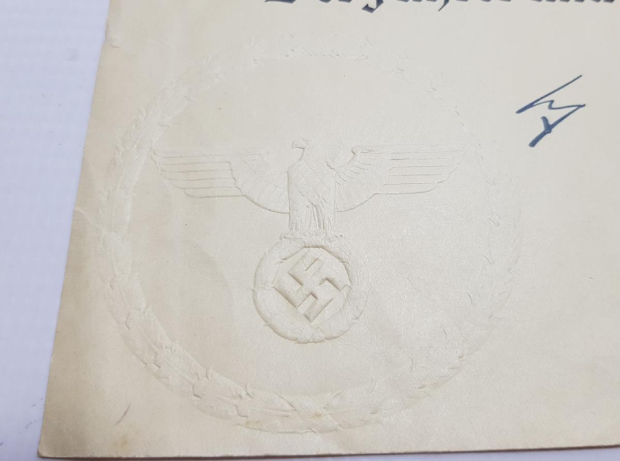 1939 NAZİ ALMAN ANNELİK ŞEREF MADALYASI VE BERATI