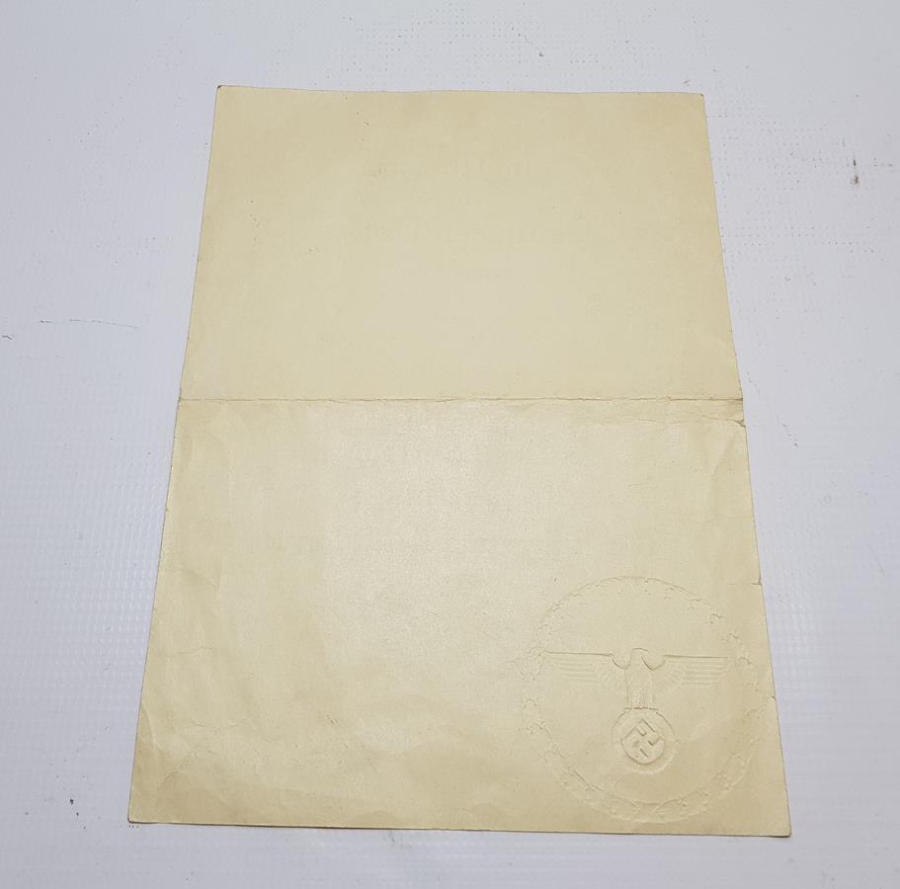 1939 NAZİ ALMAN ANNELİK ŞEREF MADALYASI VE BERATI