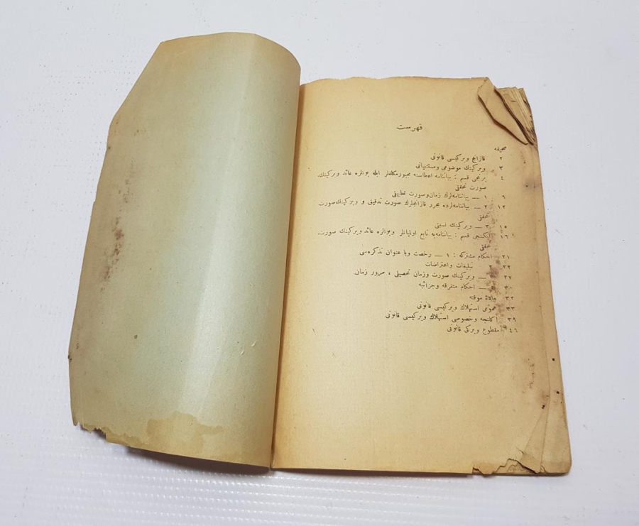 OSMANLICA KİTAP: YENİ VERGİ KANUNLARI