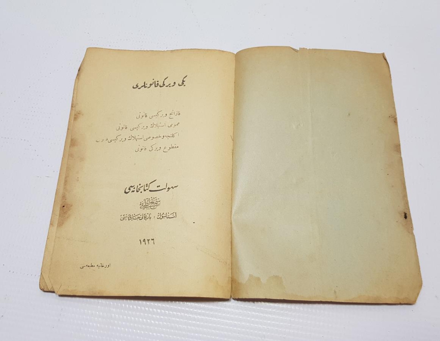 OSMANLICA KİTAP: YENİ VERGİ KANUNLARI