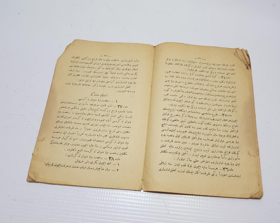 OSMANLICA KİTAP: YENİ VERGİ KANUNLARI