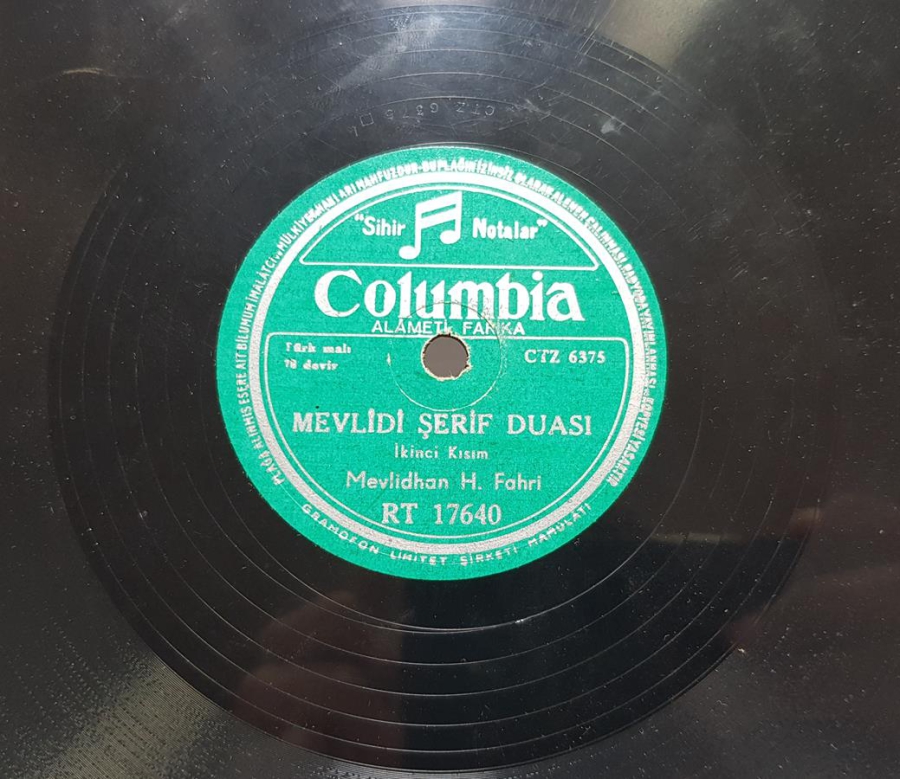 TAŞ PLAK: MEVLİDHAN HAFIZ FAHRİ - MEVLİDİ ŞERİF