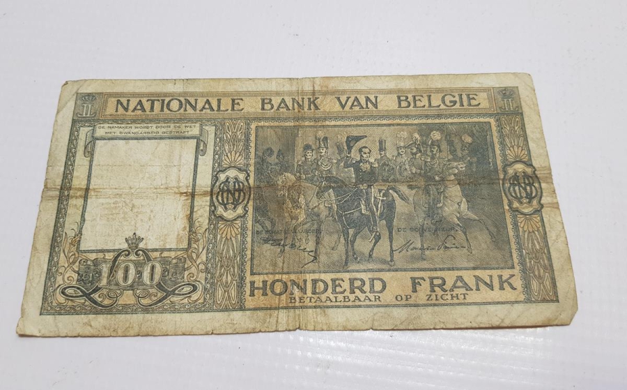 1948 BELÇİKA 100 FRANK NADİR KAĞIT PARA
