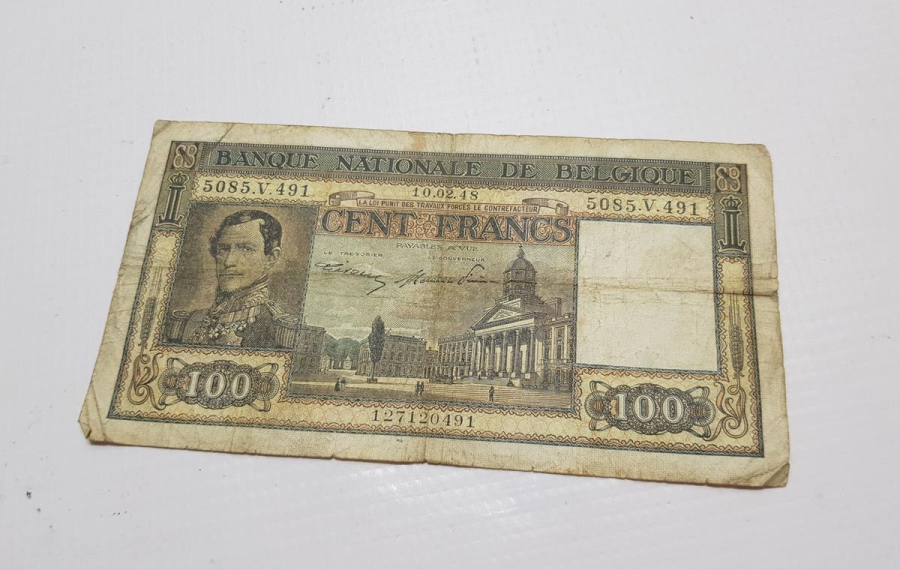 1948 BELÇİKA 100 FRANK NADİR KAĞIT PARA