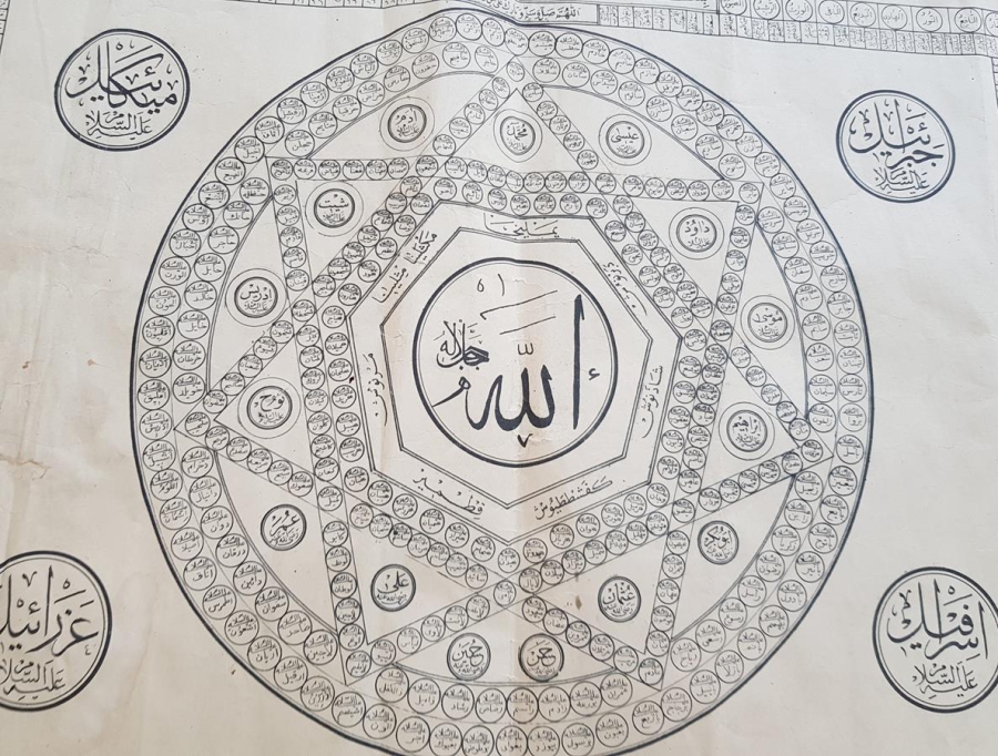 ANTİKA ÇOK NADİR DİNİ HAT TABLO