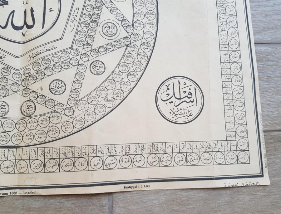 ANTİKA ÇOK NADİR DİNİ HAT TABLO