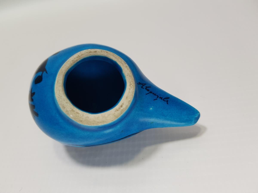 ÖZEL YAPIM, ALOPAŞALI İMZALI KÜTAHYA SERAMİK KUŞ FİGÜRÜ