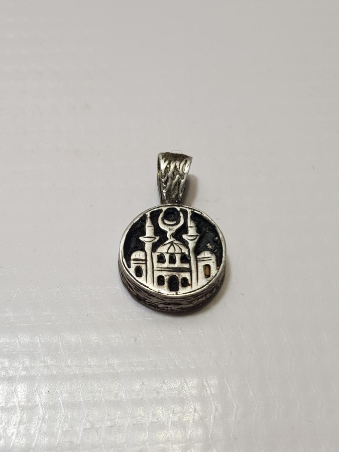 CAMİ RESİMLİ GÜMÜŞ KOLYE UCU