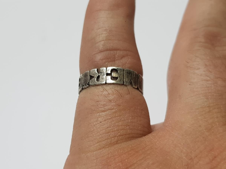 MERİÇ YAZILI GÜMÜŞ YÜZÜK