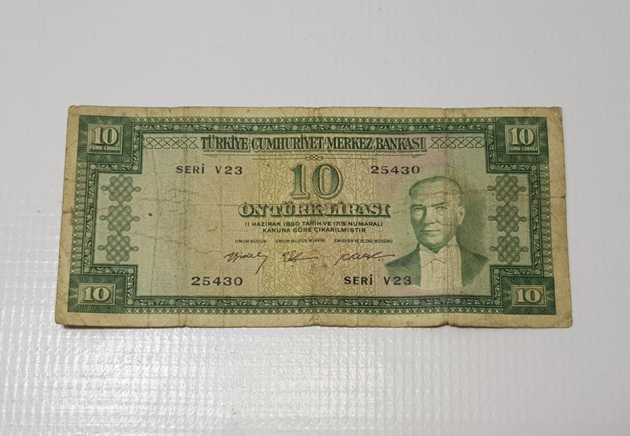 5. EMİSYON 10 LİRA KAĞIT PARA