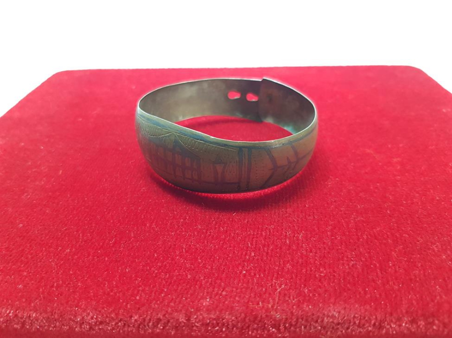 OSMANLI DÖNEMİ SAVATLI CAMİ RESİMLİ GÜMÜŞ BİLEZİK