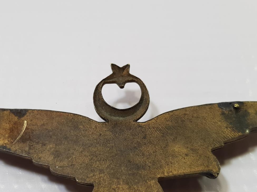 CUMHURİYET İLK DÖNEM ÇOK NADİR PİLOT ŞAPKA KOKARTI