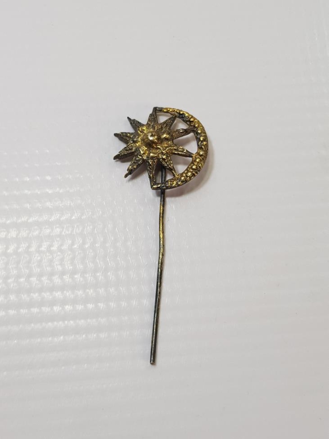 OSMANLI DÖNEMİ AY YILDIZ FORMLU ÇOK NADİR GÜMÜŞ BROŞ