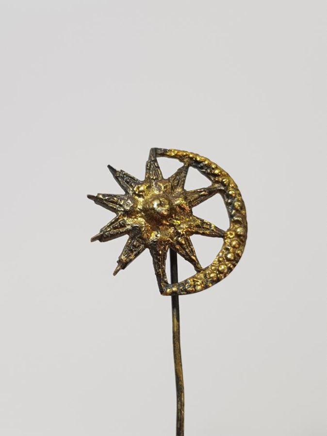 OSMANLI DÖNEMİ AY YILDIZ FORMLU ÇOK NADİR GÜMÜŞ BROŞ